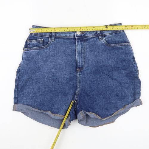 Dunnes Women’s Blue Denim Mom Shorts Size 12 High Waist