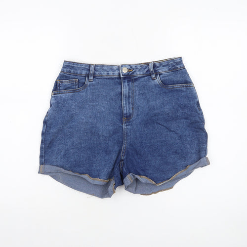 Dunnes Women’s Blue Denim Mom Shorts Size 12 High Waist