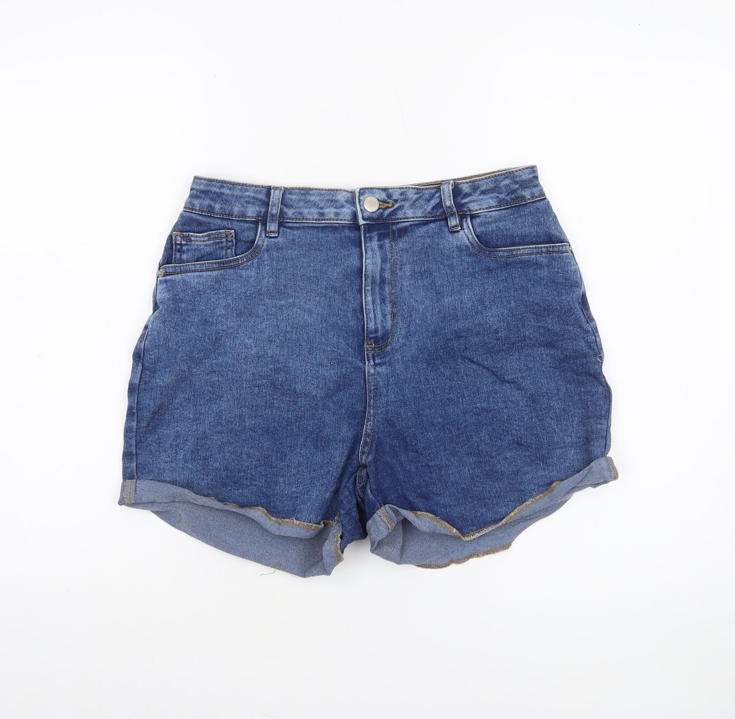 Dunnes Women’s Blue Denim Mom Shorts Size 12 High Waist