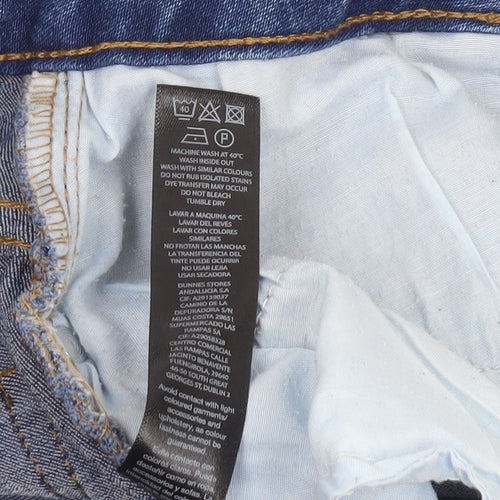 Dunnes Women’s Blue Denim Mom Shorts Size 12 High Waist