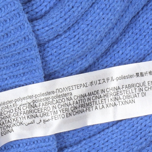 Zara Women Blue Ribbed Knit Flare Midi Skirt Size 12