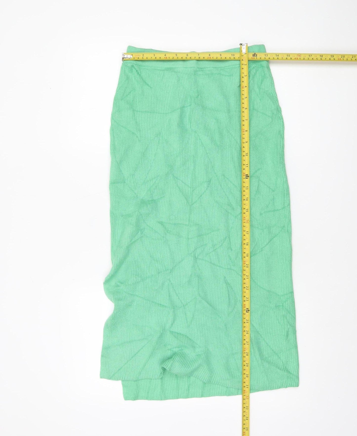 Marks and Spencer Women Green Knit Midi Pencil Skirt Size S