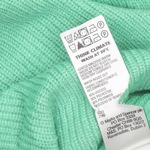 Marks and Spencer Women Green Knit Midi Pencil Skirt Size S