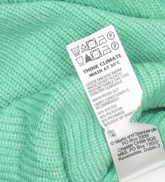 Marks and Spencer Women Green Knit Midi Pencil Skirt Size S