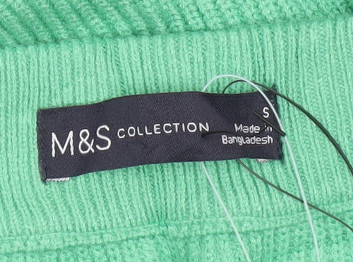 Marks and Spencer Women Green Knit Midi Pencil Skirt Size S