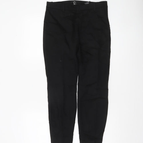 H&M Women's Black Slim Fit Trousers Size 8 Cotton Blend