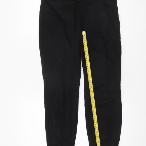 H&M Women's Black Slim Fit Trousers Size 8 Cotton Blend