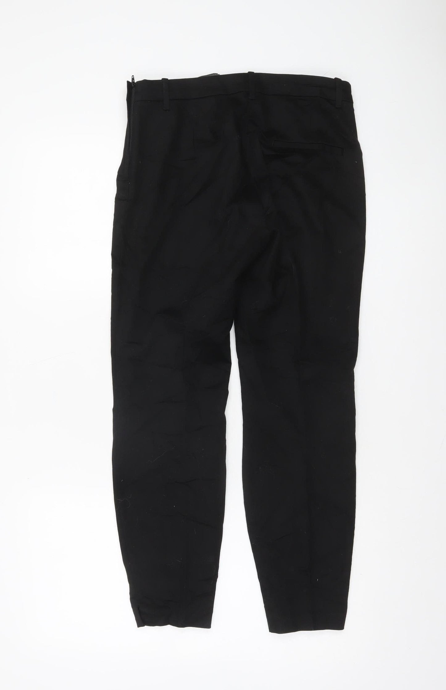 H&M Women's Black Slim Fit Trousers Size 8 Cotton Blend