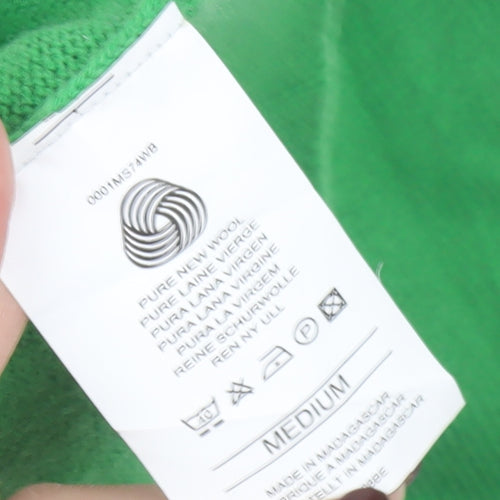 Lyle & Scott Men’s Green Wool V-Neck Golf Jumper Size M