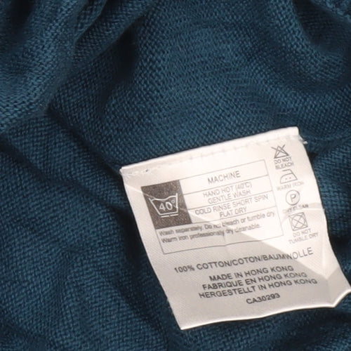 Lyle & Scott Men's Blue 2XL V-Neck Cotton Jumper