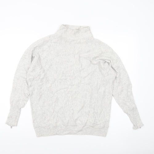 Mint Velvet Womens Grey Roll Neck Knit Pullover Jumper XS