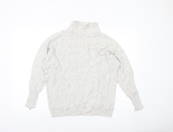 Mint Velvet Womens Grey Roll Neck Knit Pullover Jumper XS