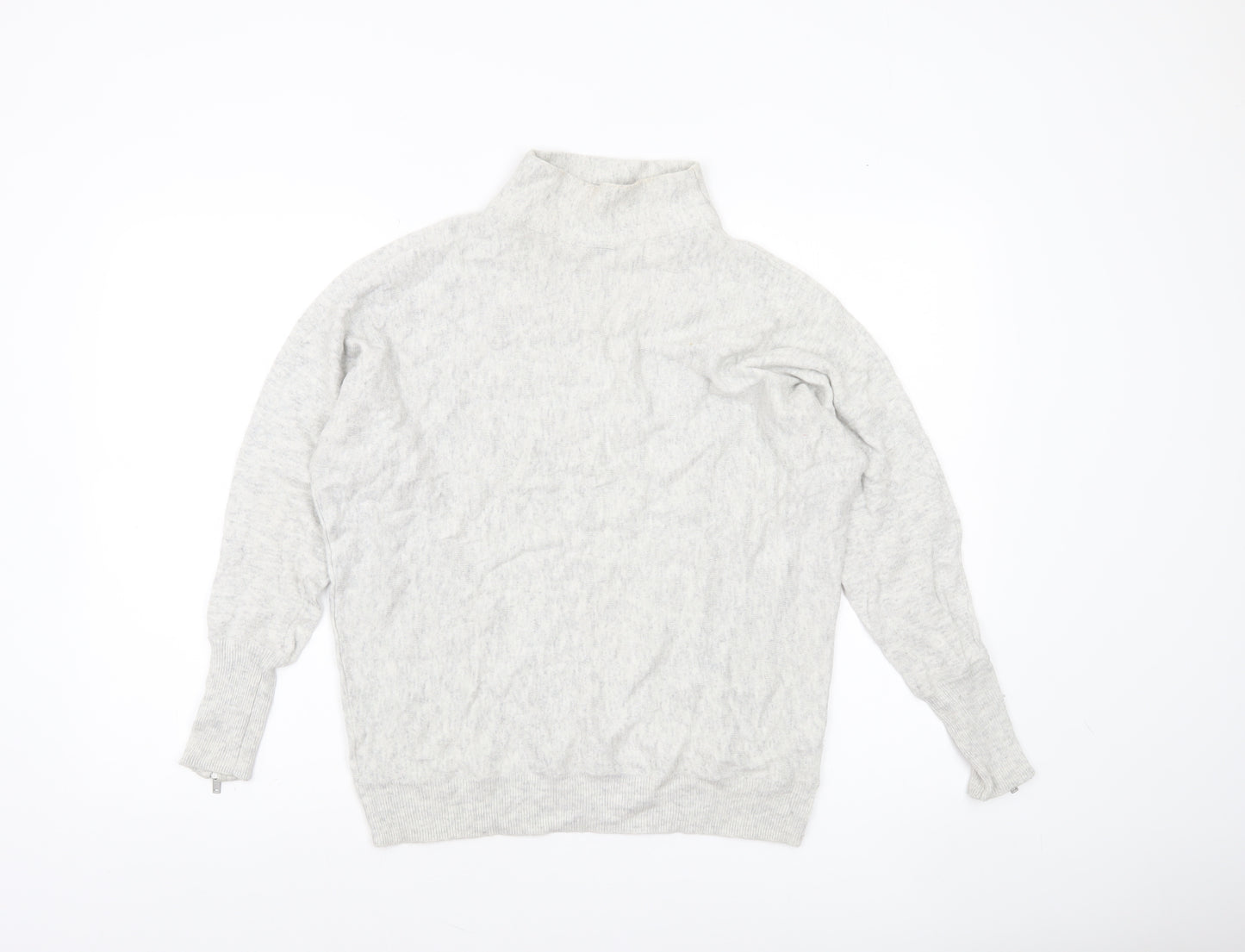 Mint Velvet Womens Grey Roll Neck Knit Pullover Jumper XS
