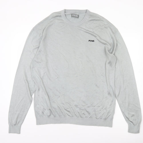 Ping Men's Grey 2XL Crew Neck Golf Pullover Jumper