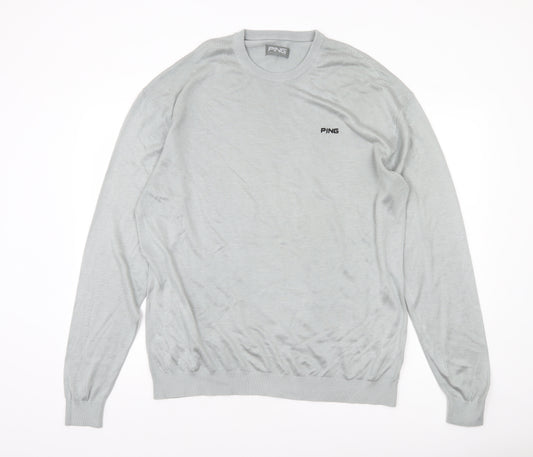 Ping Men's Grey 2XL Crew Neck Golf Pullover Jumper