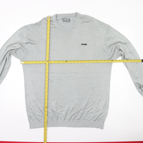 Ping Men's Grey 2XL Crew Neck Golf Pullover Jumper