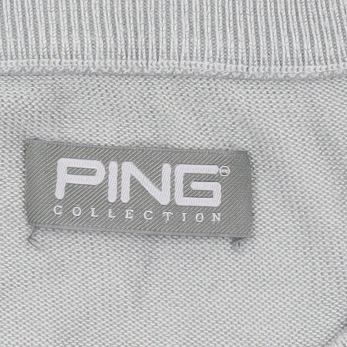 Ping Men's Grey 2XL Crew Neck Golf Pullover Jumper