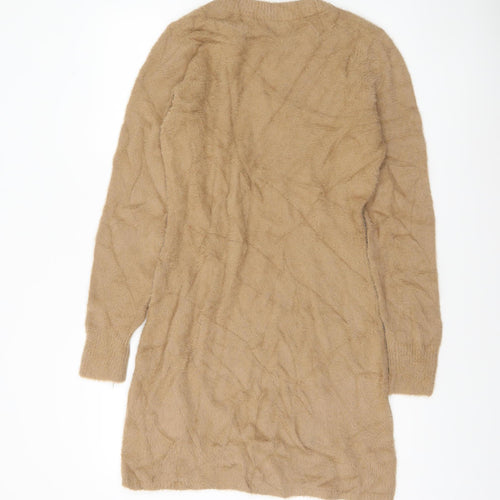 Hollister Women's Beige L Crew Neck Long Sleeve Pullover Jumper