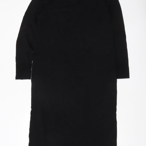 Zara Women's Black Knit Midi Sweater Dress Size S