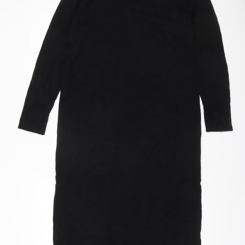 Zara Women's Black Knit Midi Sweater Dress Size S
