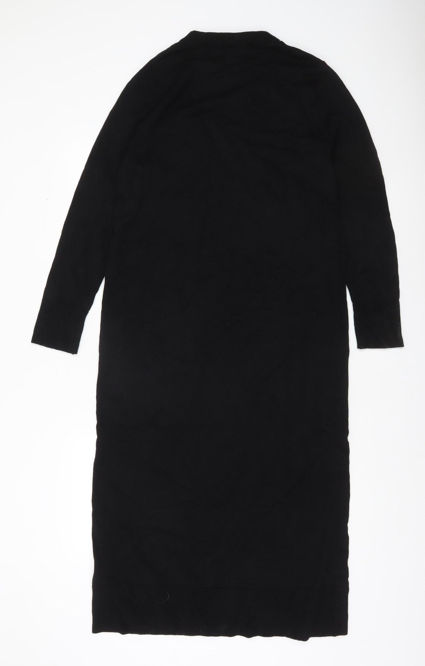 Zara Women's Black Knit Midi Sweater Dress Size S