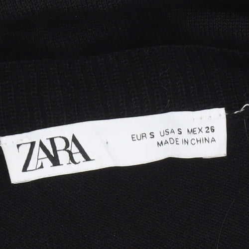 Zara Women's Black Knit Midi Sweater Dress Size S