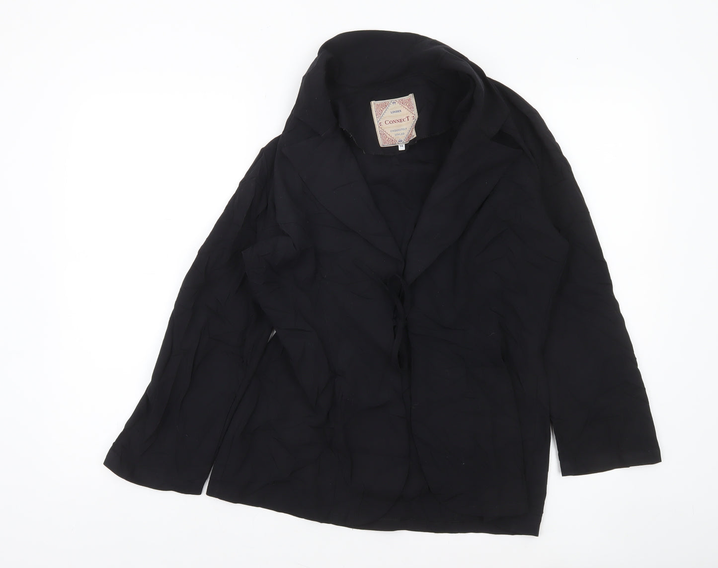 Lindex Women's Black Size 14 Single-Breasted Blazer Jacket