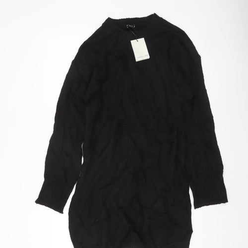Nobody's Child Women's Black Crew Neck Knit Jumper Size S