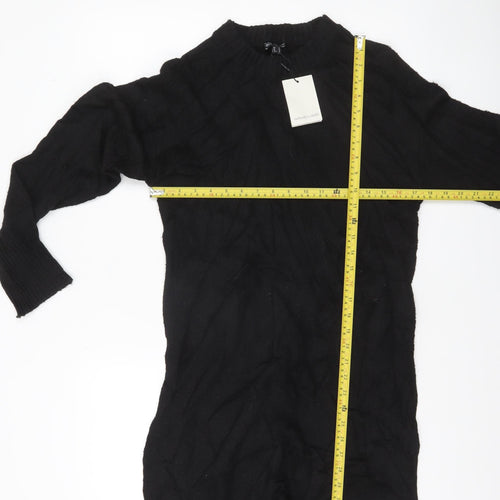 Nobody's Child Women's Black Crew Neck Knit Jumper Size S
