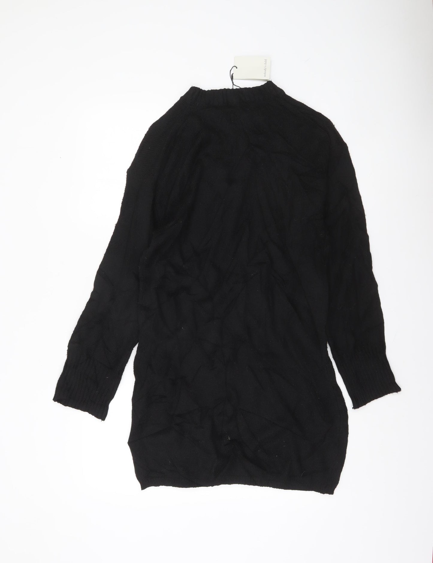Nobody's Child Women's Black Crew Neck Knit Jumper Size S