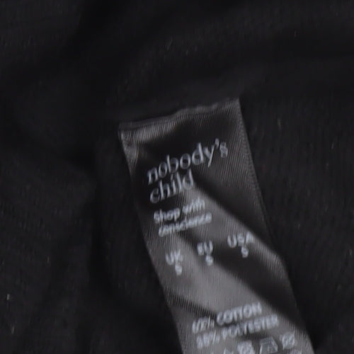 Nobody's Child Women's Black Crew Neck Knit Jumper Size S