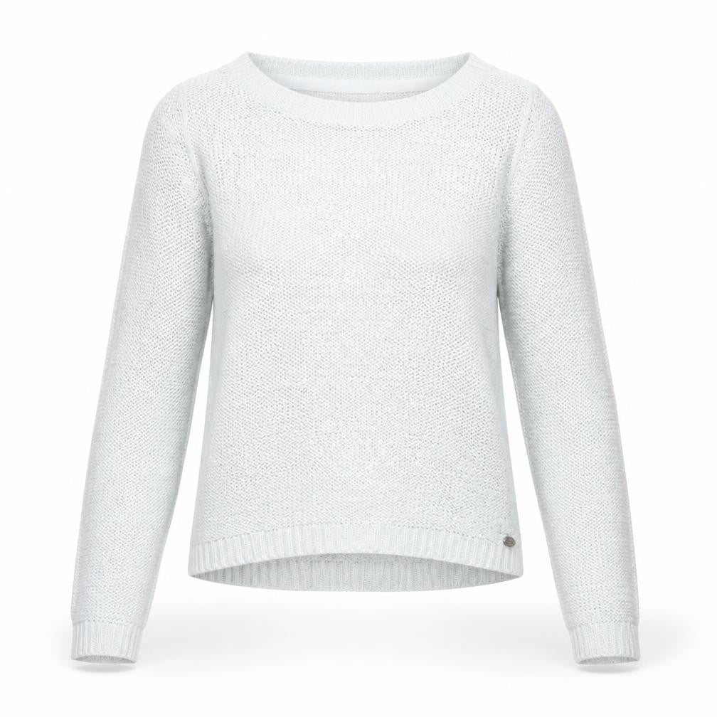 Front view of H&M Women’s White Knit jumper, size S, Casual Lightweight