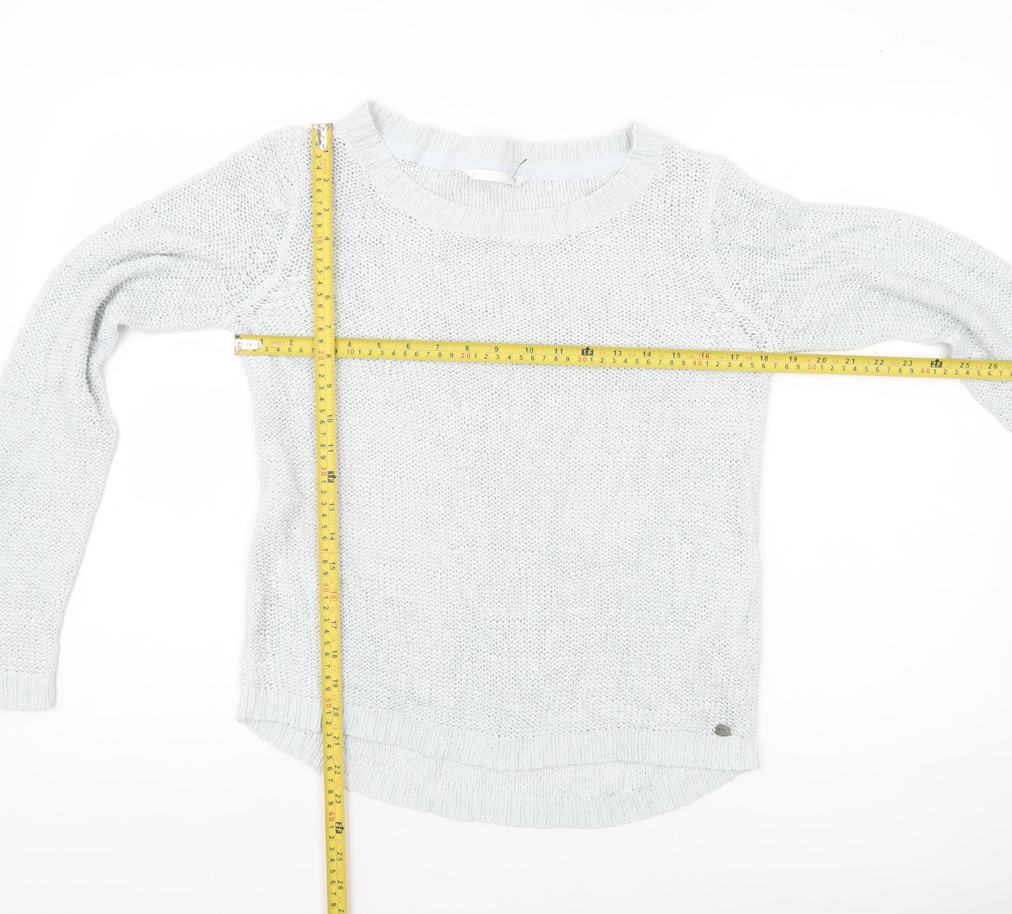 H&M Women’s White Knit Pullover Jumper Size S Casual Lightweight