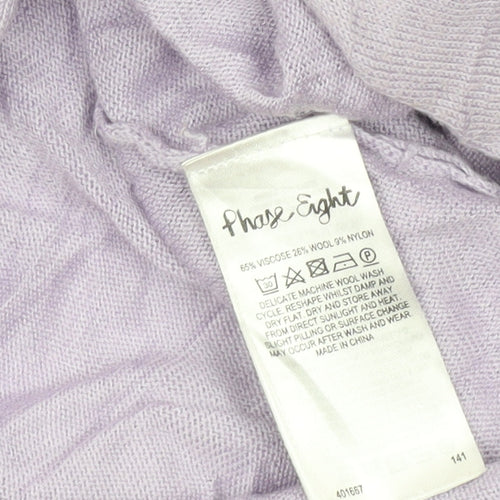 Phase Eight Women’s Purple Knit Relaxed Fit Jumper Medium