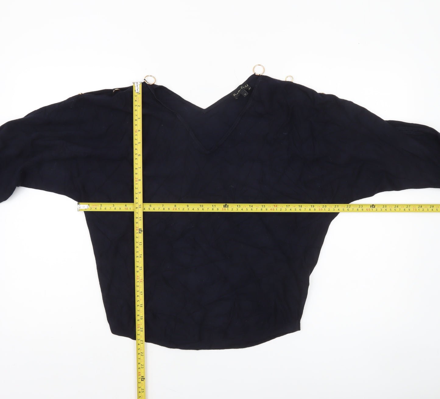 Phase Eight Womens Blue V-Neck Relaxed Fit Pullover Jumper Size S