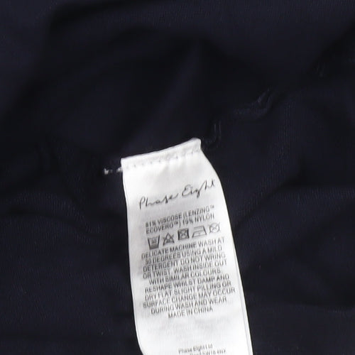 Phase Eight Womens Blue V-Neck Relaxed Fit Pullover Jumper Size S