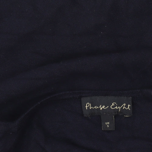 Phase Eight Womens Blue V-Neck Relaxed Fit Pullover Jumper Size S