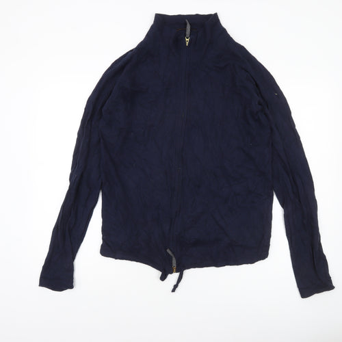 Reiss Men’s Blue Full Zip High Neck Jumper S