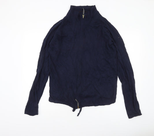 Reiss Men’s Blue Full Zip High Neck Jumper S