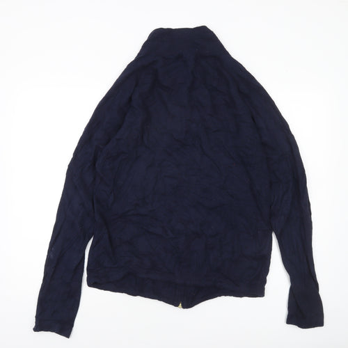 Reiss Men’s Blue Full Zip High Neck Jumper S