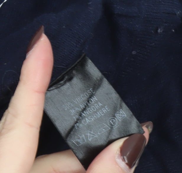 Reiss Men’s Blue Full Zip High Neck Jumper S