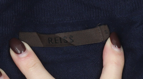 Reiss Men’s Blue Full Zip High Neck Jumper S