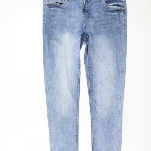 Rant & Rave Womens Blue Skinny Jeans Size 14 Regular Stretch Denim