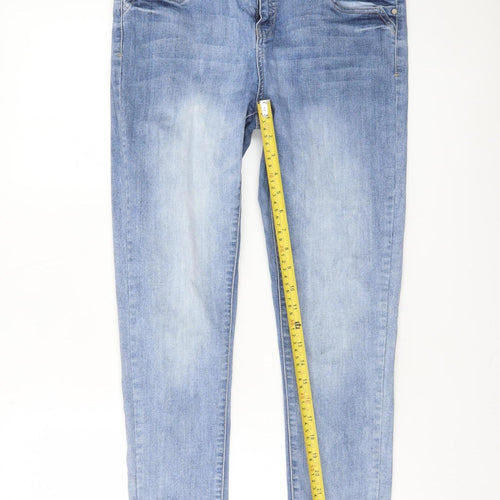 Rant & Rave Womens Blue Skinny Jeans Size 14 Regular Stretch Denim