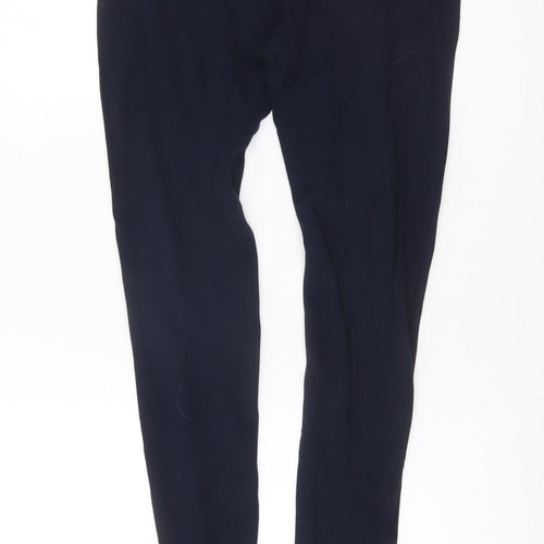 Zara Basic Women’s Black Skinny Jeggings Size M with Gold Zip Detail