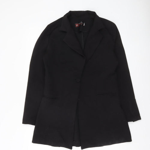 New Style Women's Black Size 12 Long Blazer Jacket