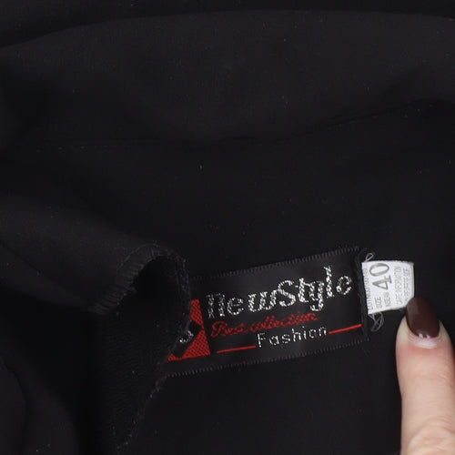 New Style Women's Black Size 12 Long Blazer Jacket