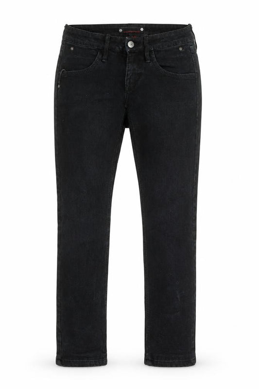 Front view of Fornarina Women's Black Skinny Stretch Jeans, size 28 Slim, Fit
