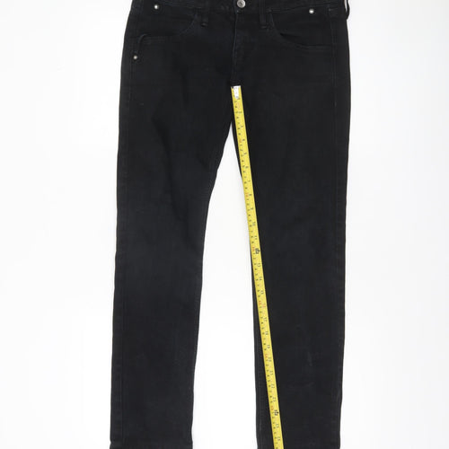 Fornarina Women's Black Skinny Stretch Jeans Size 28 Slim Fit