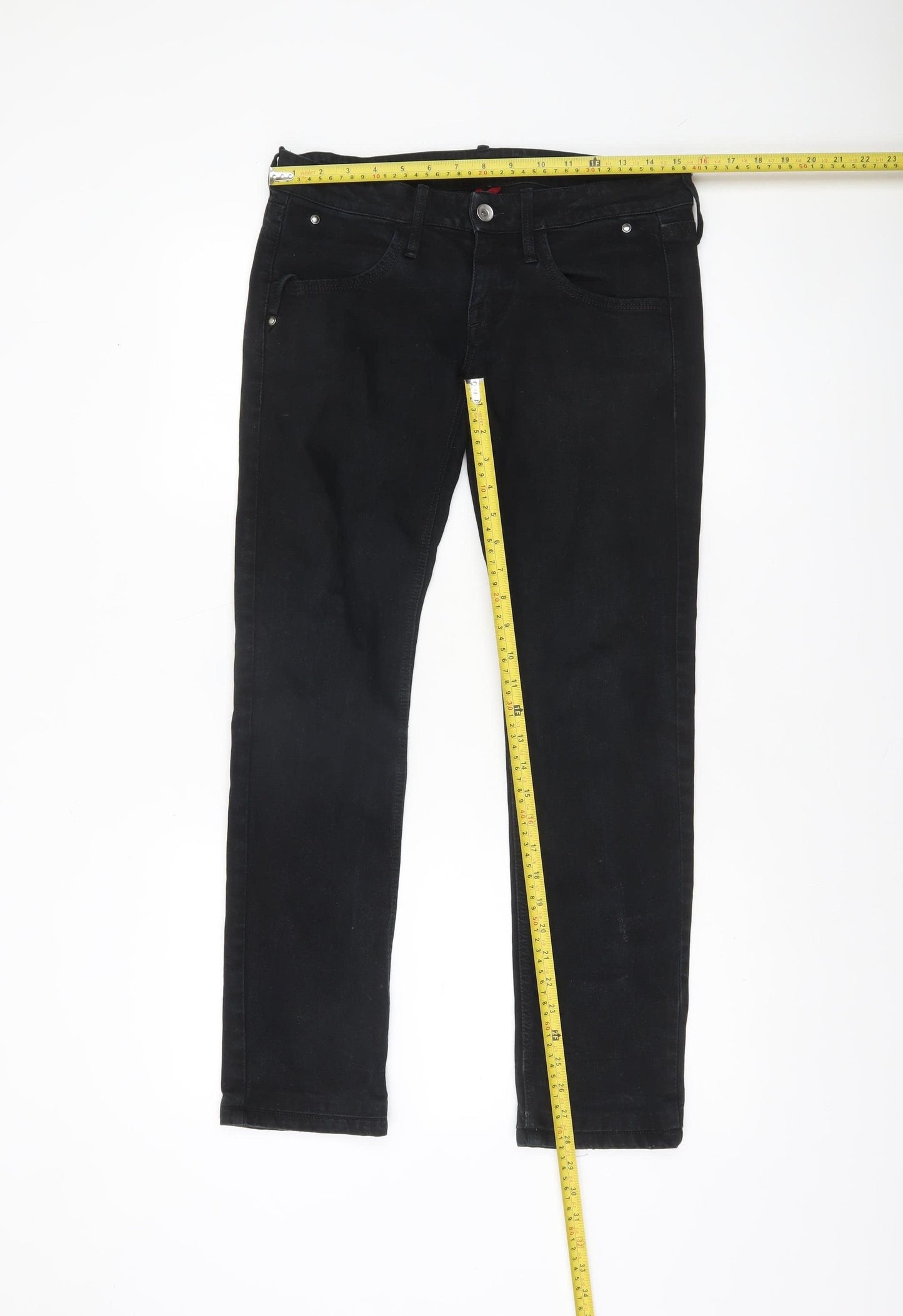Fornarina Women's Black Skinny Stretch Jeans Size 28 Slim Fit